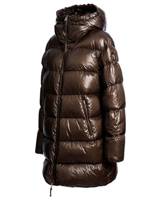 Ivonne Long Down Jakke - Earth Brown